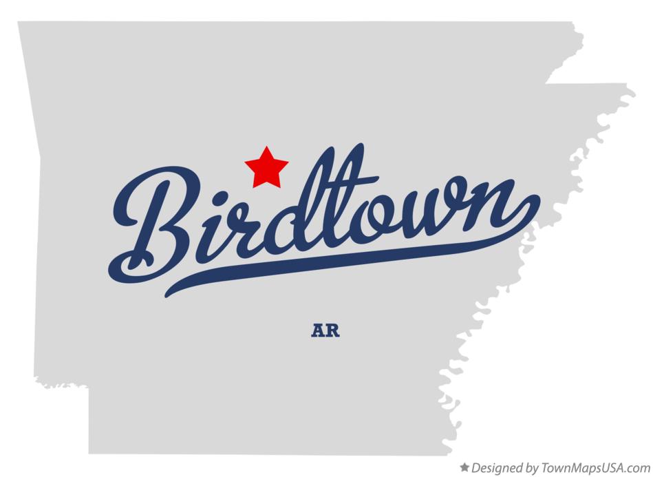 Map of Birdtown Arkansas AR