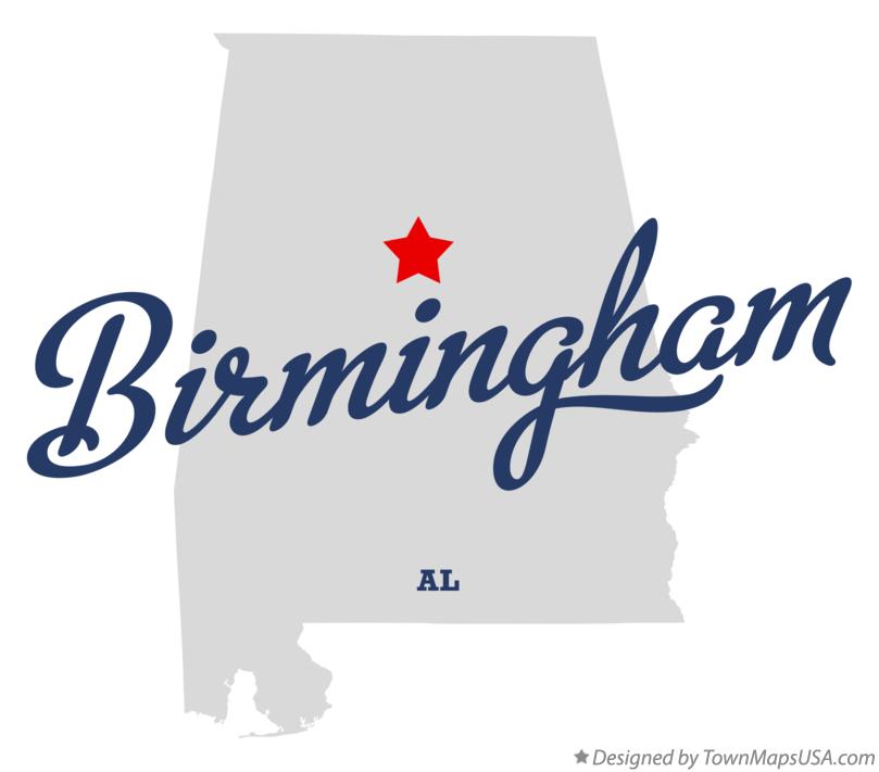 Map of Birmingham, AL, Alabama