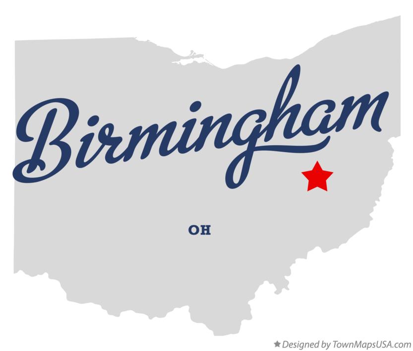 Map of Birmingham Ohio OH