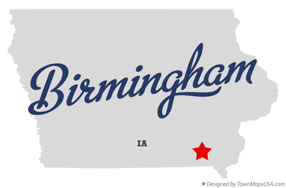 Map of Birmingham Iowa IA
