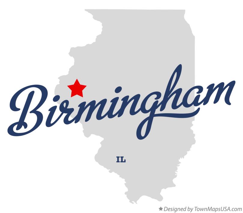 Map of Birmingham Illinois IL