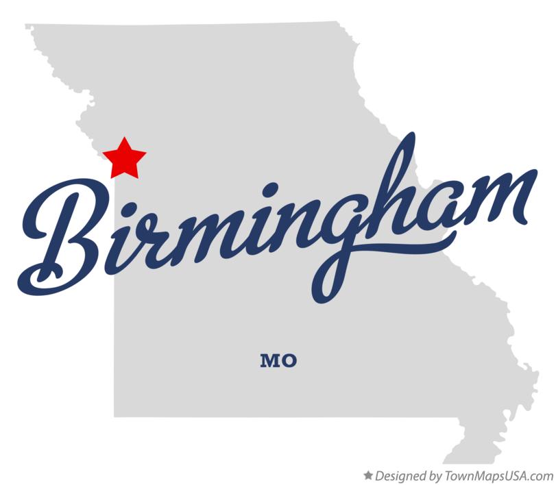 Map Of Birmingham MO Missouri