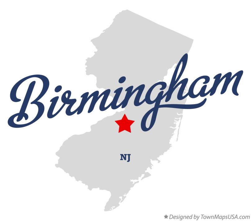 Map of Birmingham New Jersey NJ
