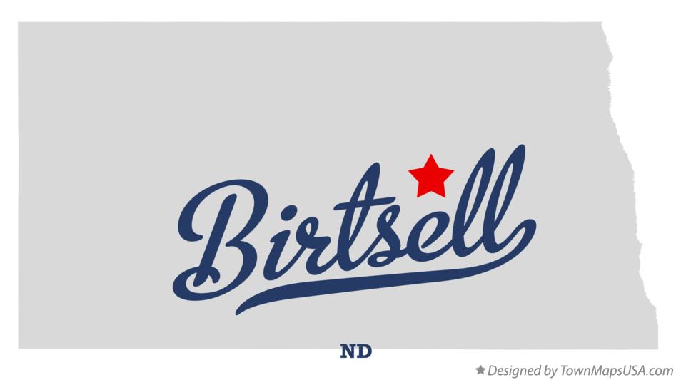 Map of Birtsell North Dakota ND