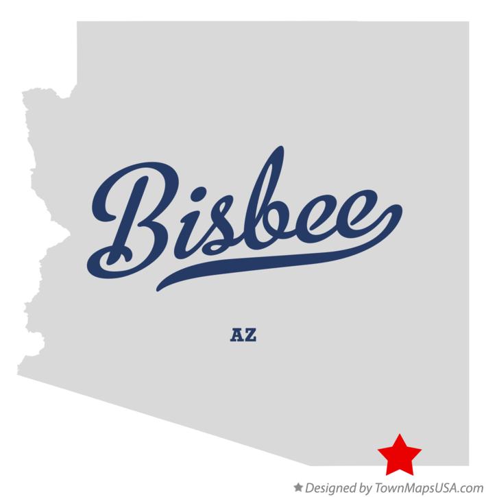Map of Bisbee Arizona AZ