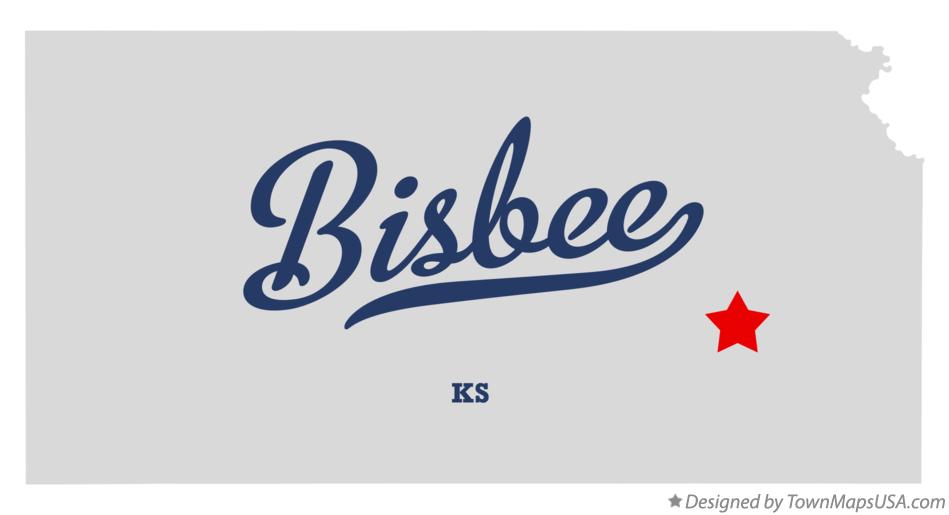 Map of Bisbee Kansas KS