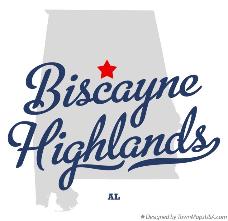 Map of Biscayne Highlands Alabama AL