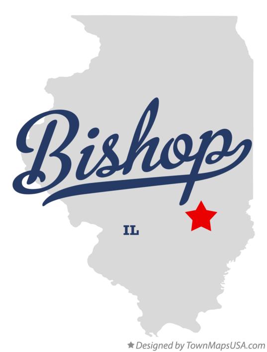 Map of Bishop Illinois IL