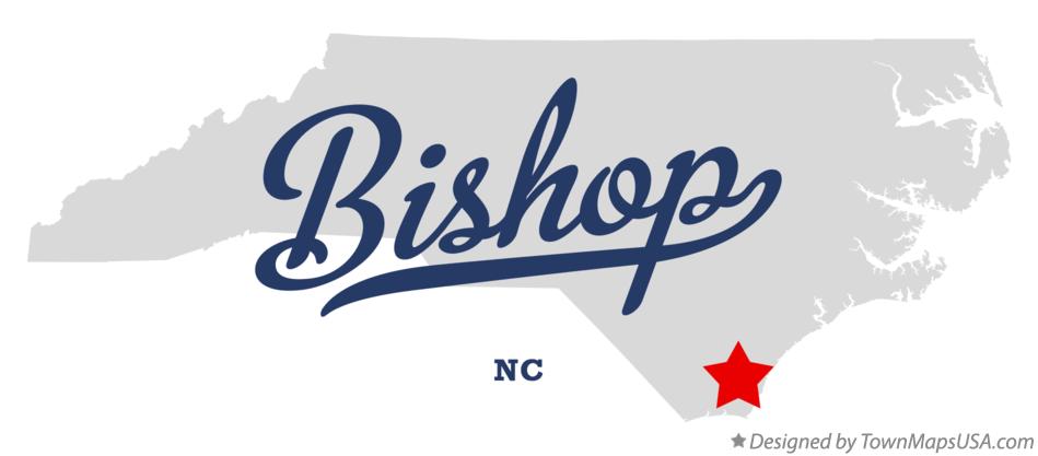 Map of Bishop North Carolina NC