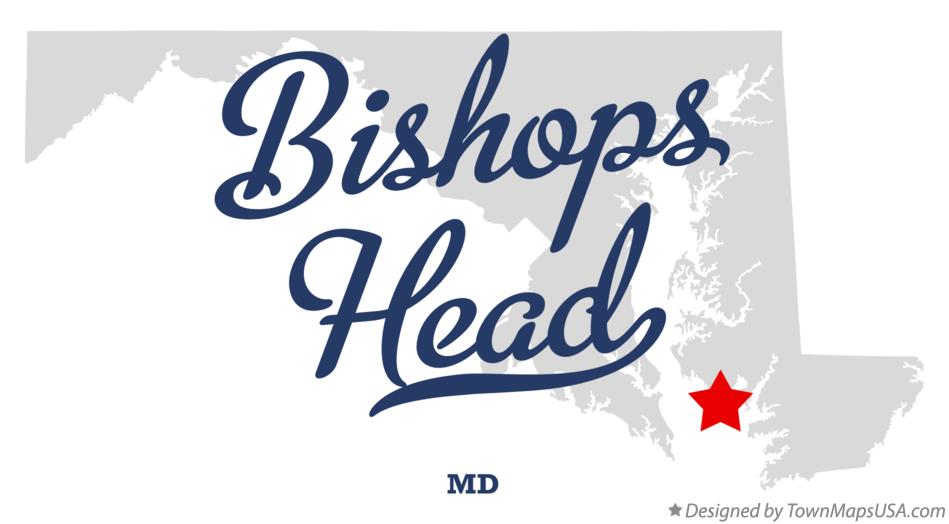 Map of Bishops Head Maryland MD