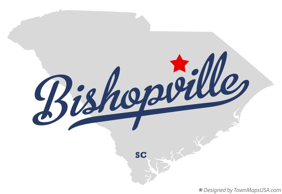 Map of Bishopville South Carolina SC
