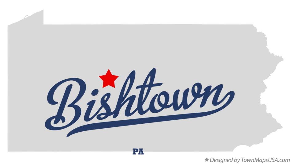 Map of Bishtown Pennsylvania PA