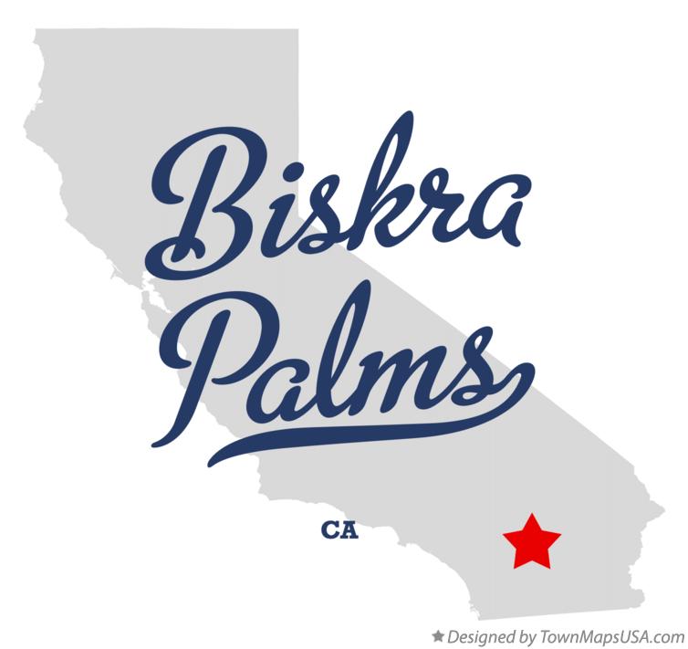 Map of Biskra Palms California CA