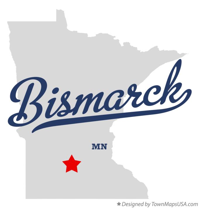 Map of Bismarck Minnesota MN