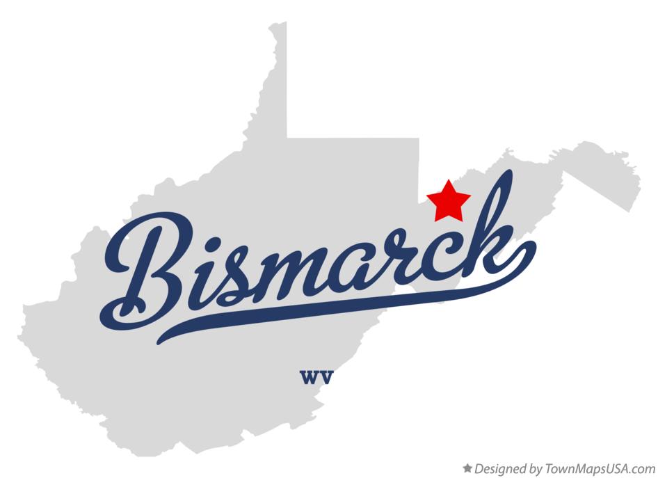 Map of Bismarck West Virginia WV