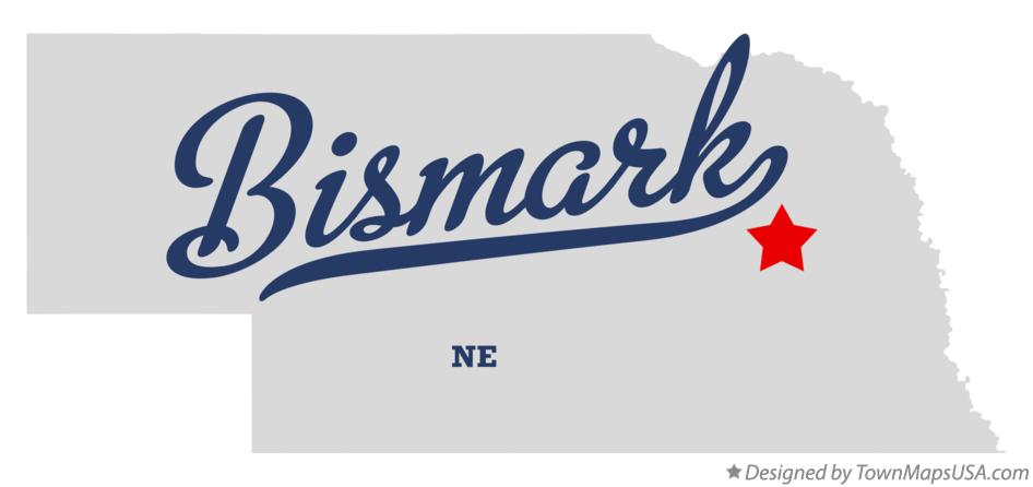 Map of Bismark Nebraska NE