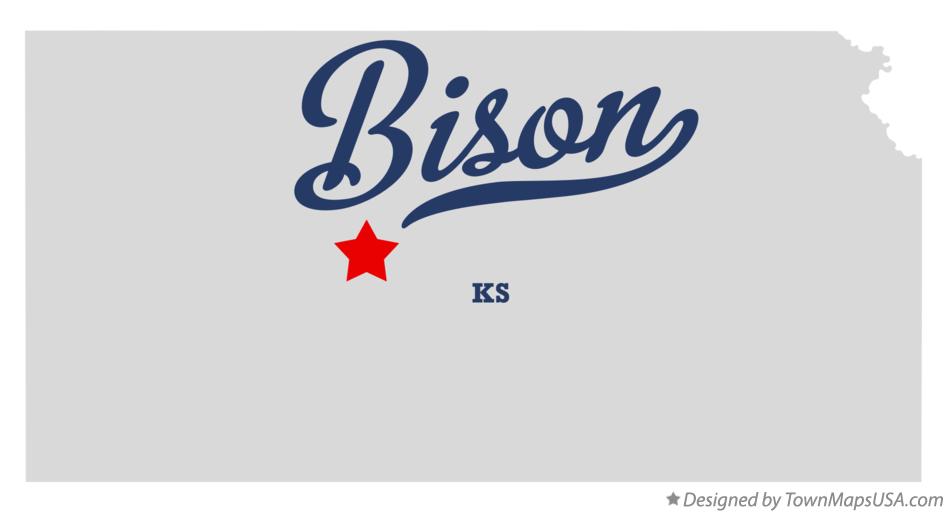 Map of Bison Kansas KS
