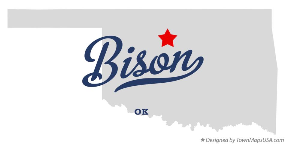 Map of Bison Oklahoma OK