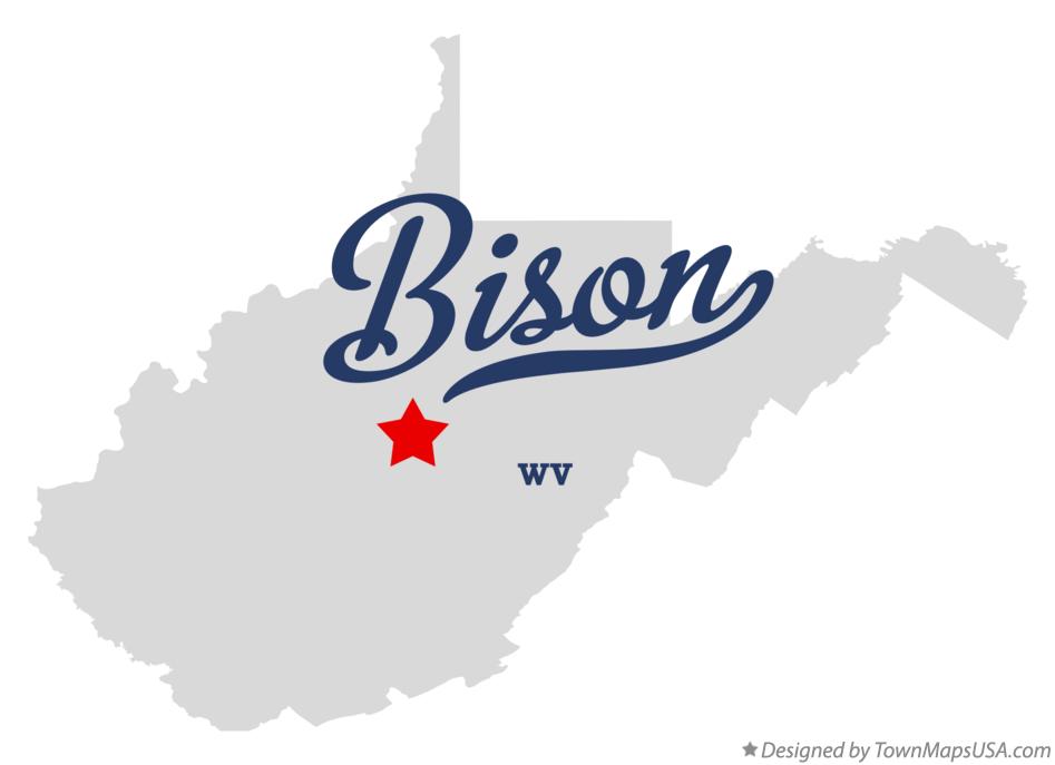 Map of Bison West Virginia WV
