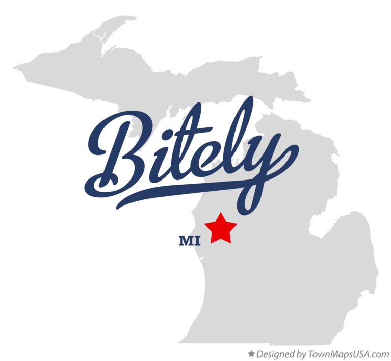 Map of Bitely Michigan MI