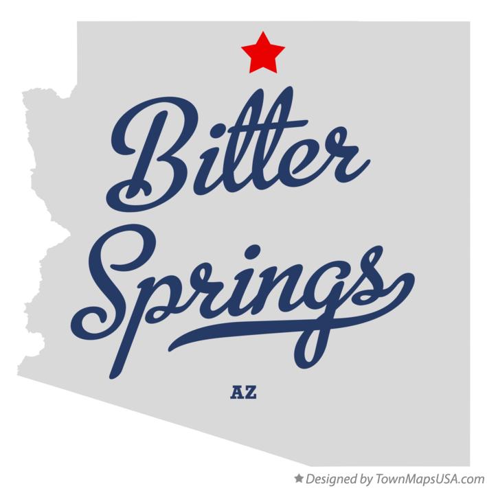 Map of Bitter Springs Arizona AZ
