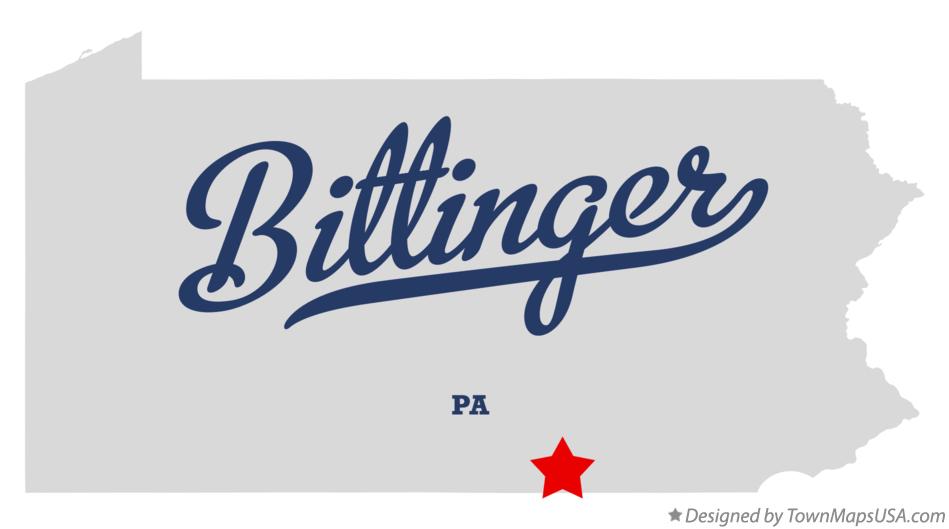 Map of Bittinger Pennsylvania PA