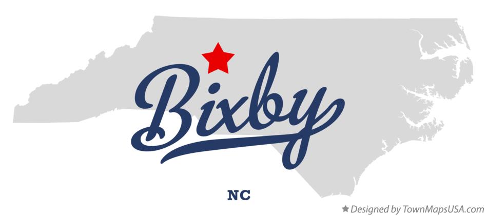 Map of Bixby North Carolina NC