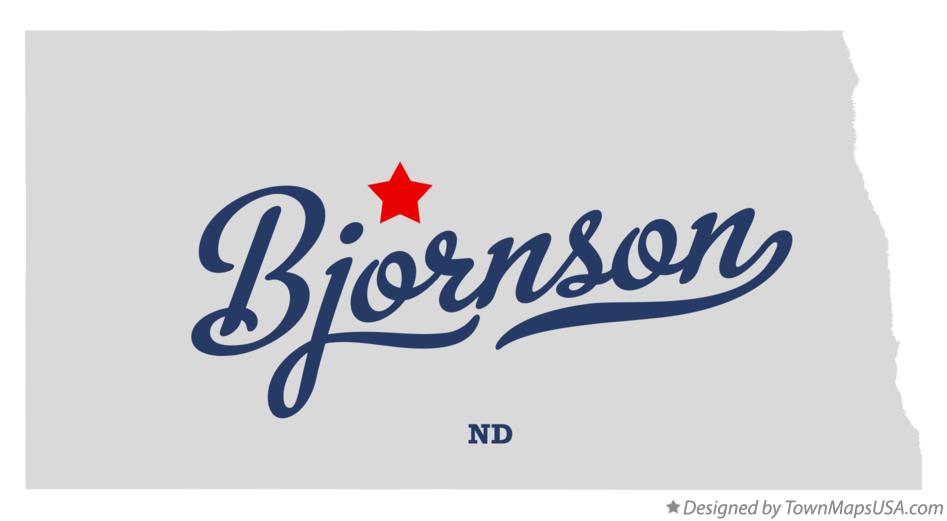 Map of Bjornson North Dakota ND