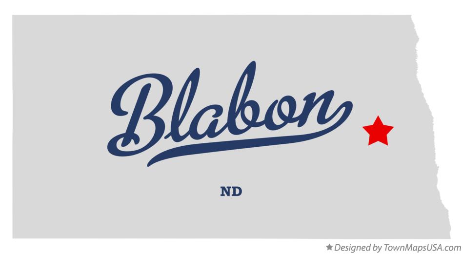 Map of Blabon North Dakota ND