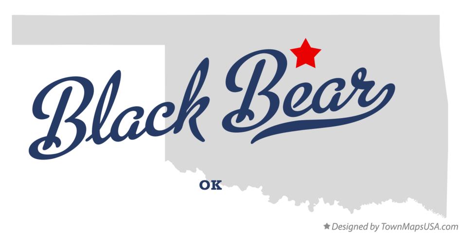 Map of Black Bear Oklahoma OK
