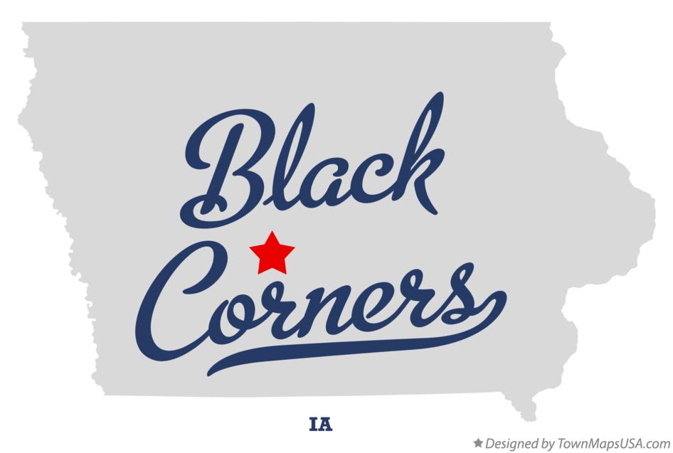 Map of Black Corners Iowa IA