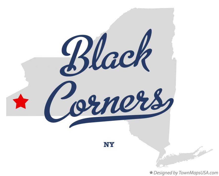 Map of Black Corners New York NY