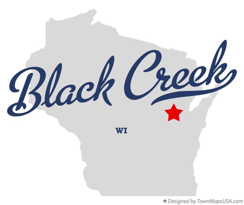 Map of Black Creek Wisconsin WI