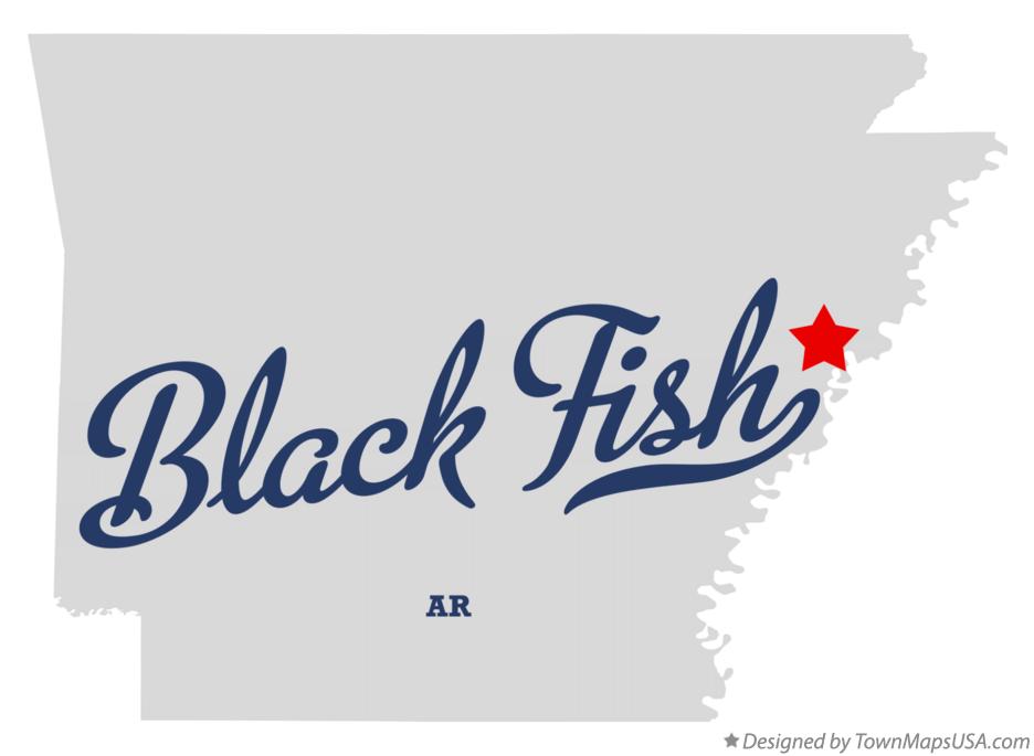 Map of Black Fish Arkansas AR