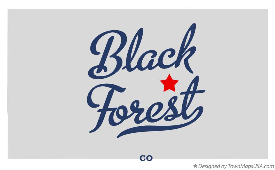 Map of Black Forest Colorado CO