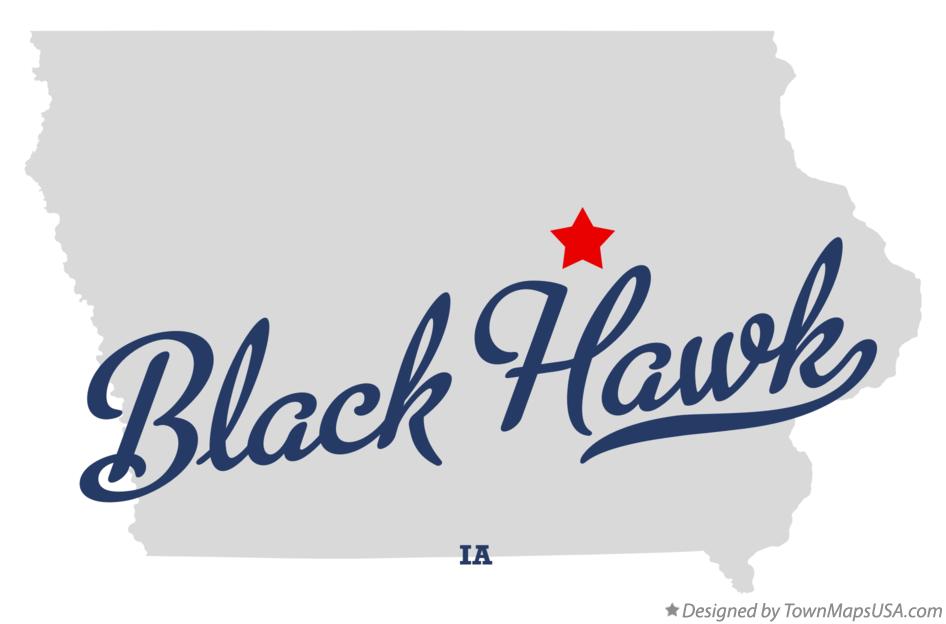 Map of Black Hawk Iowa IA