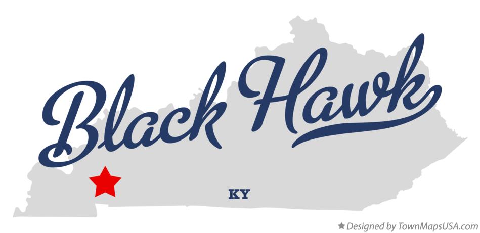 Map of Black Hawk Kentucky KY