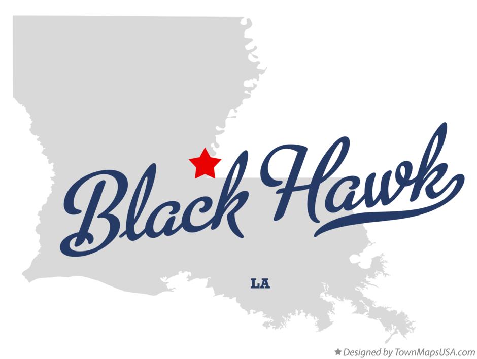 Map of Black Hawk Louisiana LA