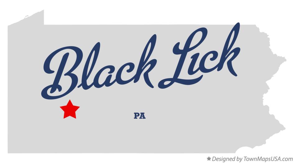 Map of Black Lick Pennsylvania PA