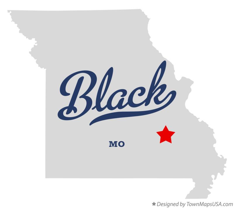 Map of Black Missouri MO