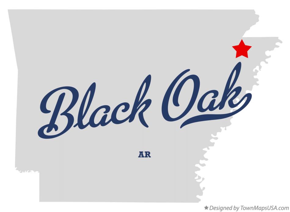 Map of Black Oak Arkansas AR