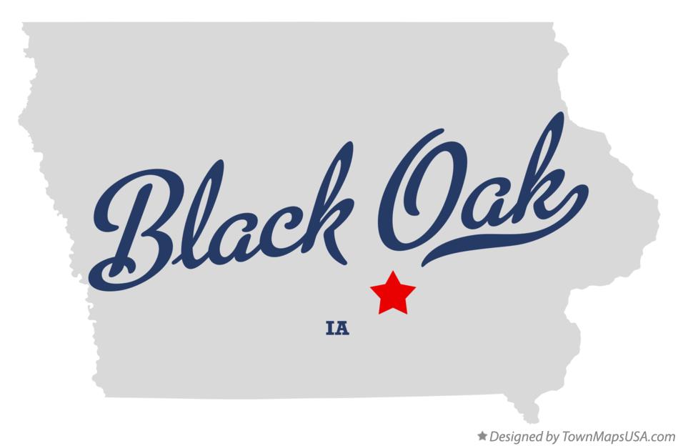 Map of Black Oak Iowa IA