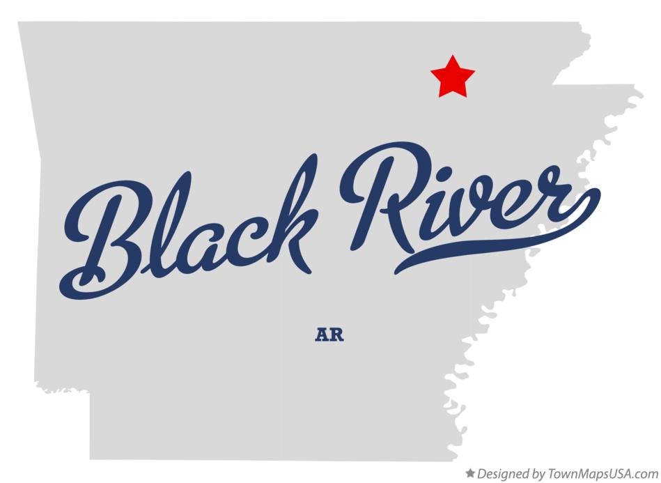 Map of Black River Arkansas AR