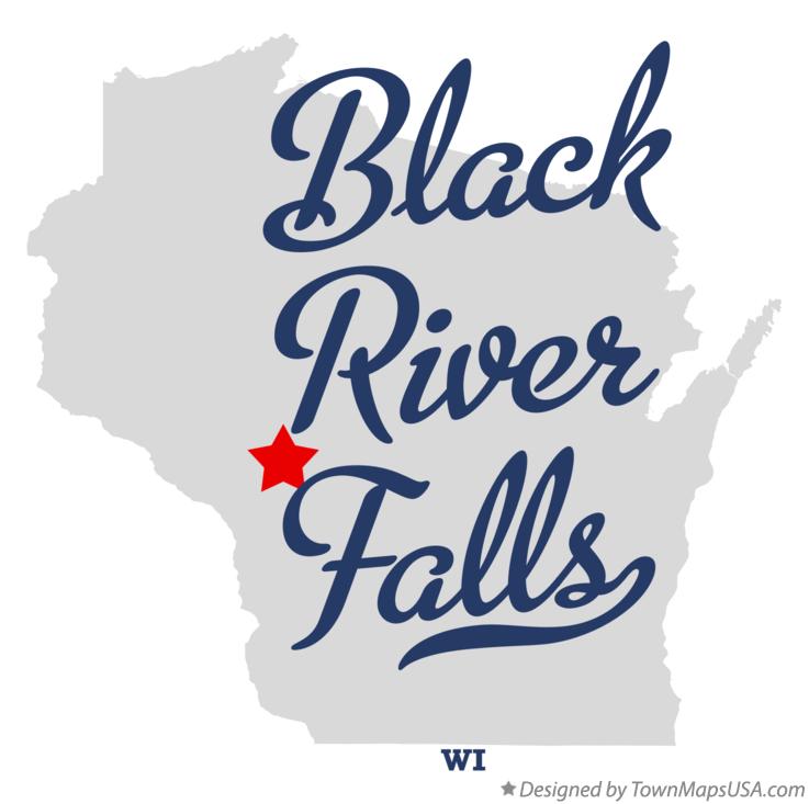 Map of Black River Falls Wisconsin WI