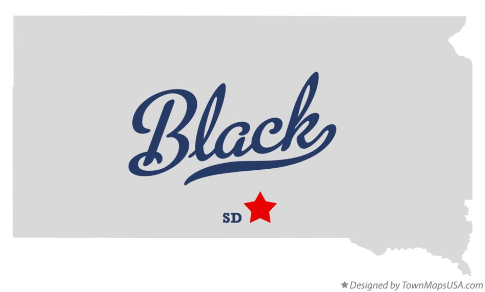 Map of Black South Dakota SD