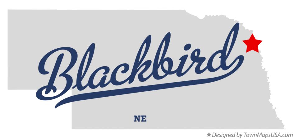 Map of Blackbird Nebraska NE