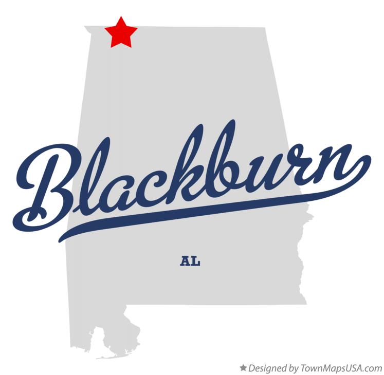 Map of Blackburn Alabama AL