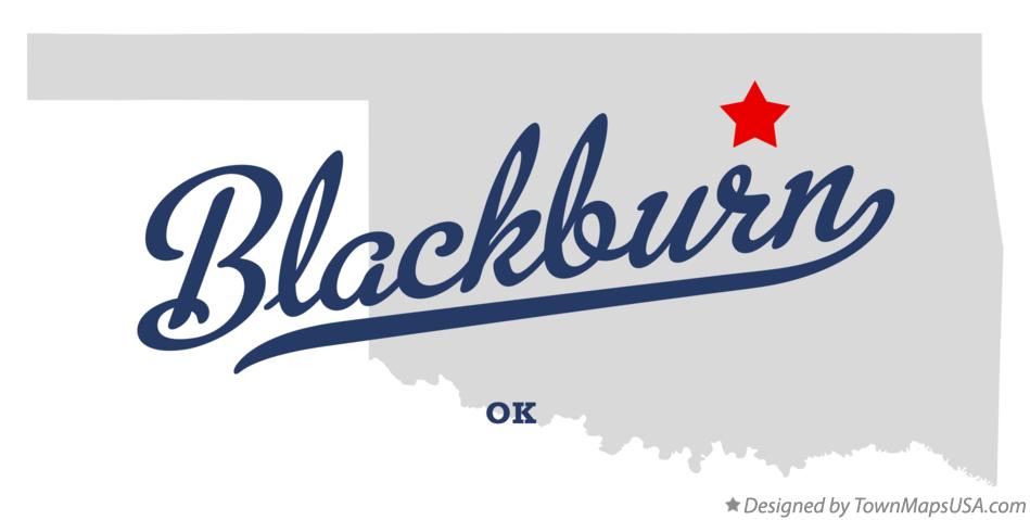 Map of Blackburn Oklahoma OK