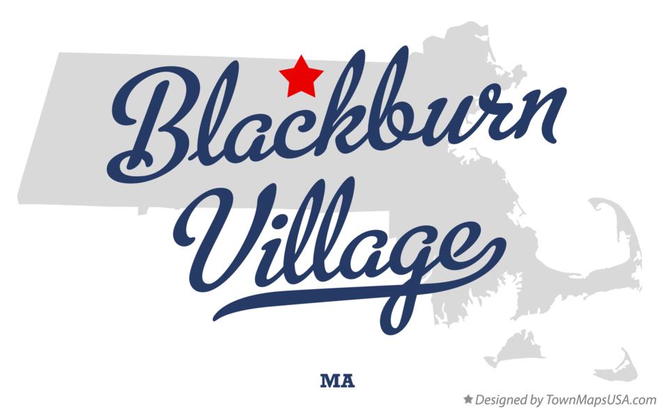 Map of Blackburn Village Massachusetts MA
