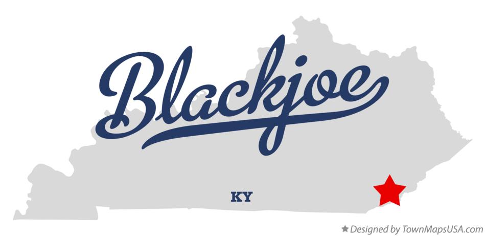 Map of Blackjoe Kentucky KY